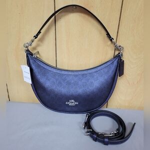 Coach Metallic Signature Aria Shoulder Bag